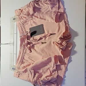 PJ Salvage Rayon Viscose Silky Cargo Shorts Medium Dusty Pink Beach Vacation